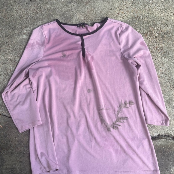 Adrienne Vittadini Pink and Black Top - Picture 1 of 2